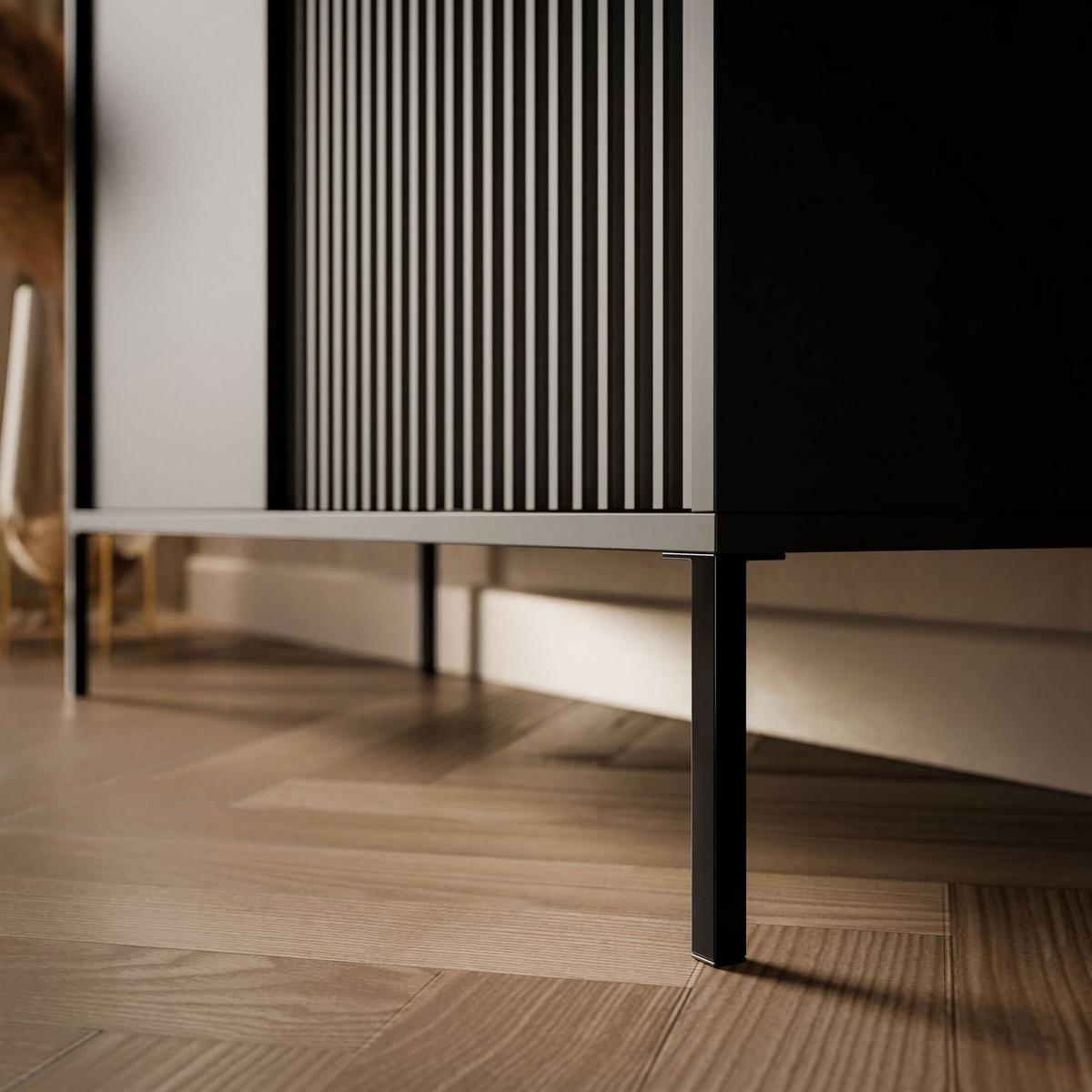 HIGHBOARD YASUMI 3D schwarz matt - Schwarz, Holzwerkstoff (103.5/123.4/39.5cm) - Lookway