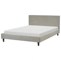 POLSTERBETT 140/200cm Hellgrau Fitou - Hellgrau, Textil (140/200cm) - Beliani