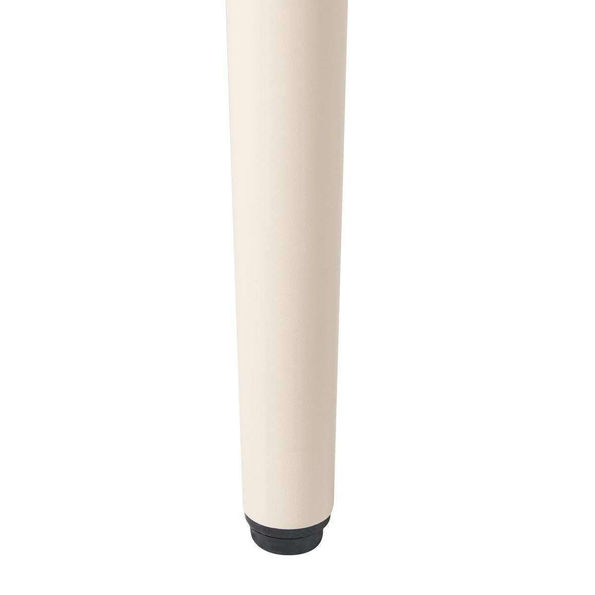 GARTENTISCH 80/80 cm Hellbeige Naturno - Beige, Metall (80/80/77cm) - Beliani