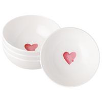 MÜSLISCHALEN SENDING LOVE With Love weiß-rot ø 16,9 cm 4er Set - Rot/Weiß, Keramik (16.9cm) - Villeroy & Boch