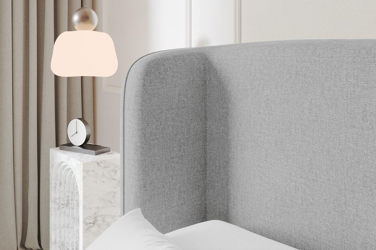 POLSTERBETT mit Bettkasten und Lattenrost, Bett mit Matratze H3/H4 - ESTI 160x200 Grau - Hellgrau, Holzwerkstoff/Textil (160/200cm) - ALTDECOR