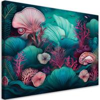 LEINWANDBILD Meereskorallen 100x70cm - Multicolor, Textil (100/70cm) - Feeby