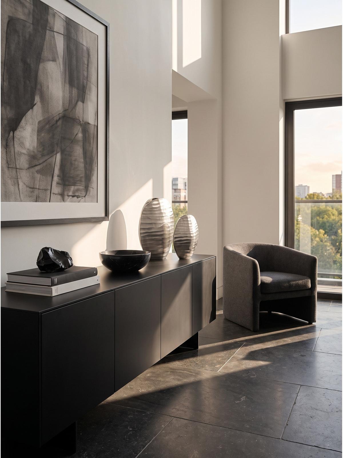 VASEN 2er-Set BERLENGA, Aluminium, handgefertigt, Silber, 26 x 14 x 30,5 cm - Silberfarben, Metall (30.5cm) - KADIMA DESIGN