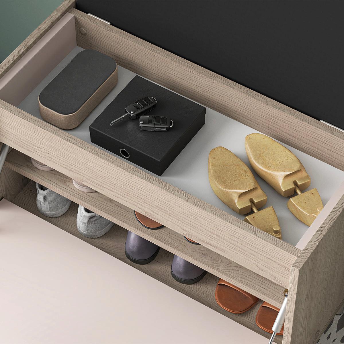 SCHUHSCHRANK Alos Kaschmir und Holz - Kaschmir, Holzwerkstoff (69/55/34cm) - Petits-meubles