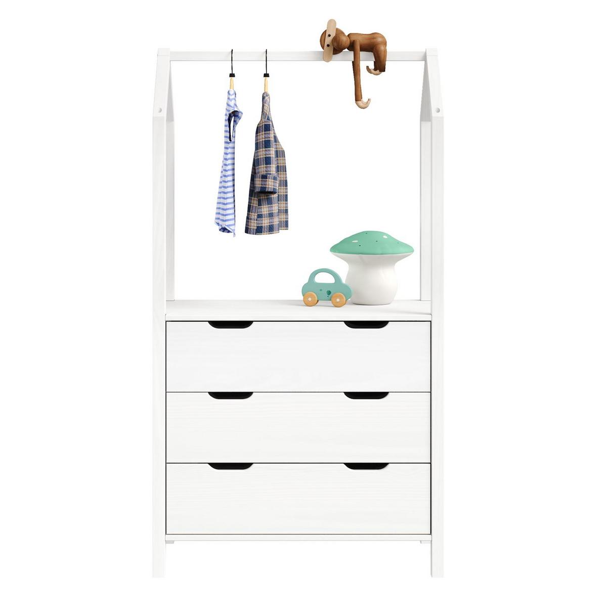 KOMMODE AMIRA weiß - Weiß, Holz (83/152/41cm) - IDIMEX