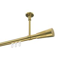 GARDINENSTANGE INNENLAUF Sonette Tanara 520 cm (geteilt in 4 x 130 cm), 1-läufig, 20 mm Ø Messing-Optik - Messingfarben/Goldfarben, Metall (520cm) - INTERDECO