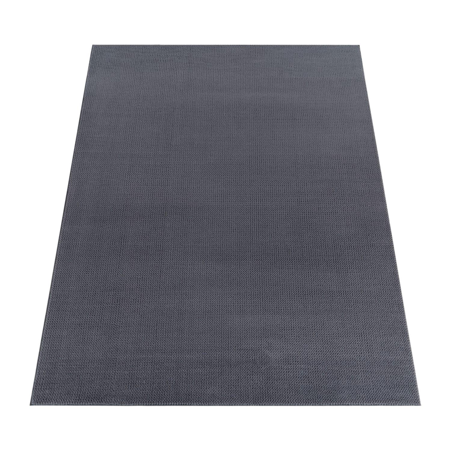 KURZFLORTEPPICH, einfarbig, Florhöhe 12 mm, Anthrazit, 160 x 220 cm - Anthrazit, Textil (220/160cm) - KADIMA DESIGN