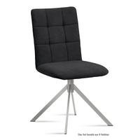 ESSZIMMERSTUHL (8er-Set) Dorise 47x91x60 Edelstahl/Anthrazit - Edelstahlfarben/Anthrazit, Kunststoff (60/91/47cm) - 58aufmkessel