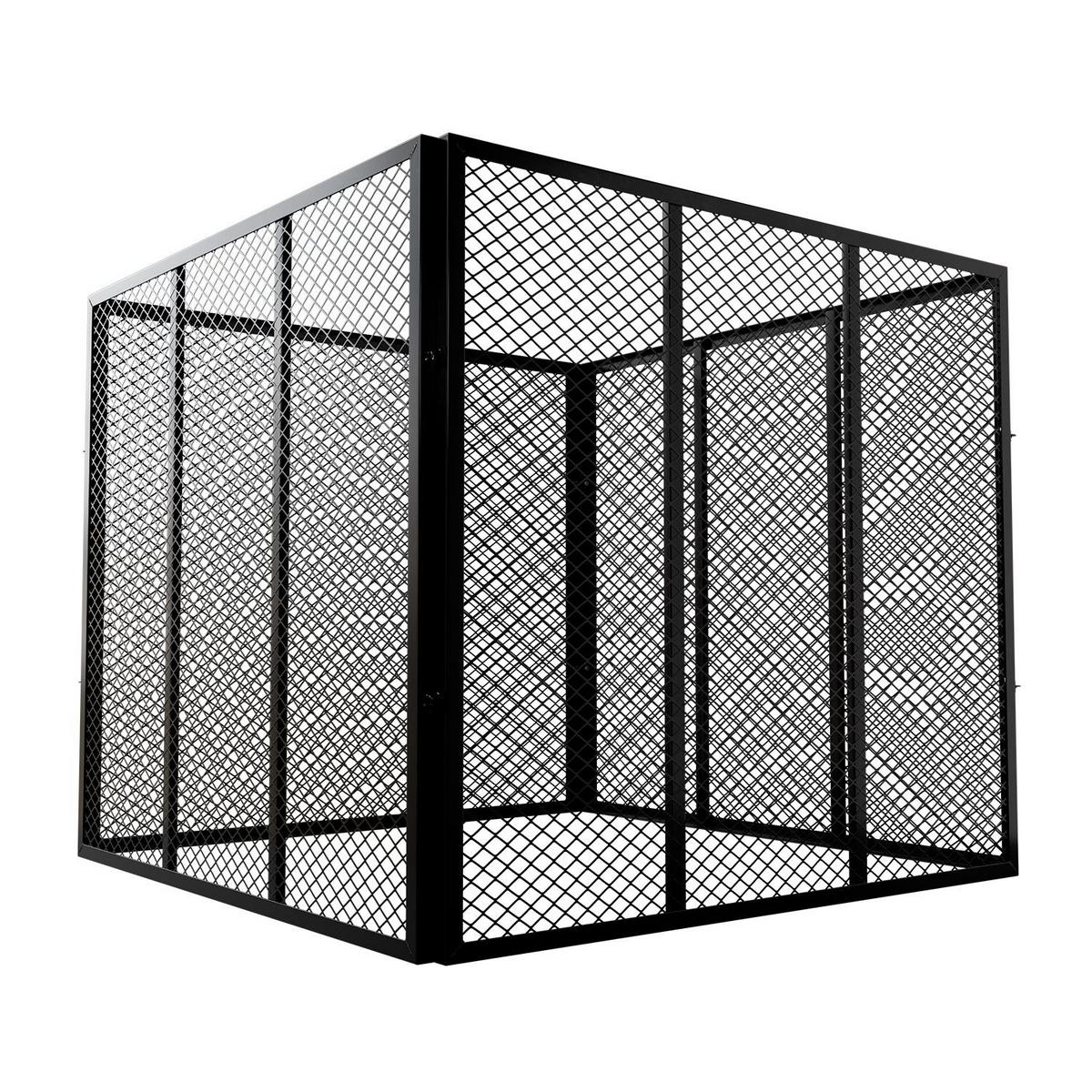 KOMPOSTER Metall schwarz 450L - Schwarz, Metall (80/70/80cm) - Juskys