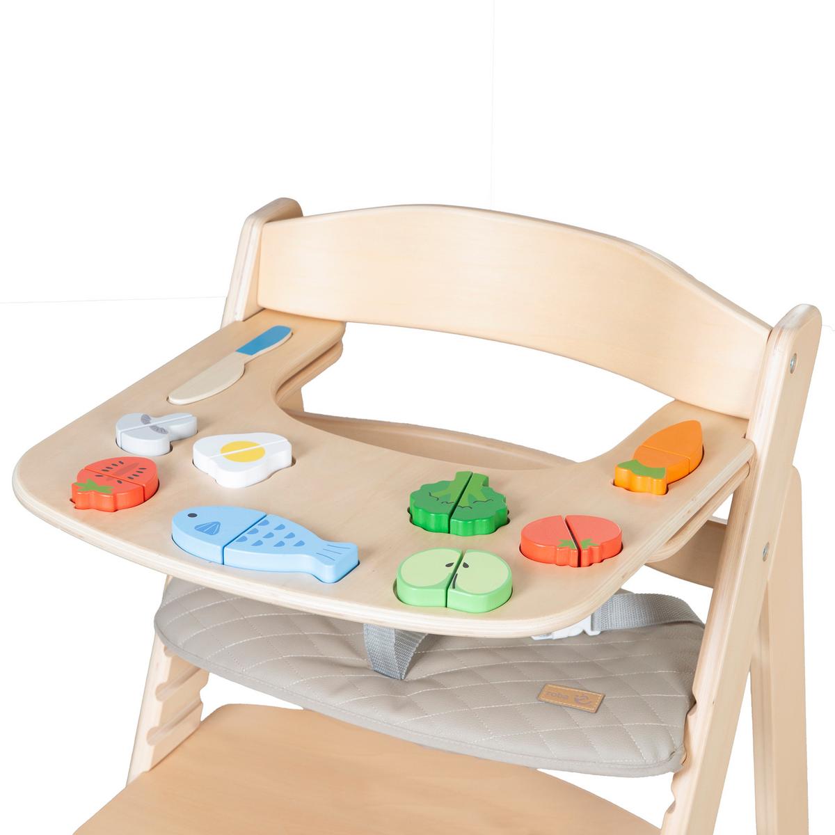 ESSBRETT mit Spielelementen - Sit Up Flex - Naturfarben, Holzwerkstoff (42/2/40cm) - Roba