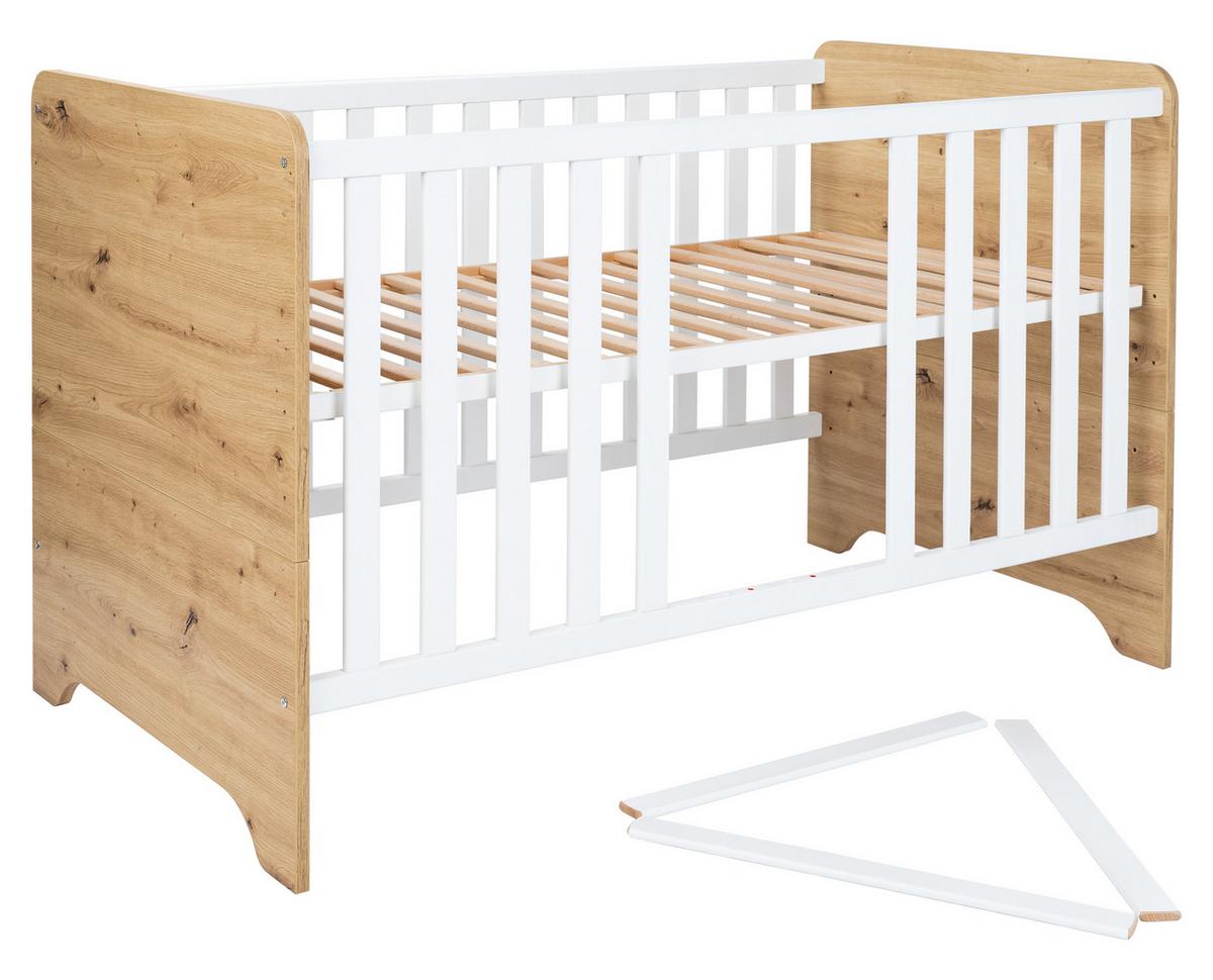 BABYZIMMER Set Marlon 2-tlg. - Weiß/Eiche Artisan, Holzwerkstoff (1/1/1cm) - arthur berndt