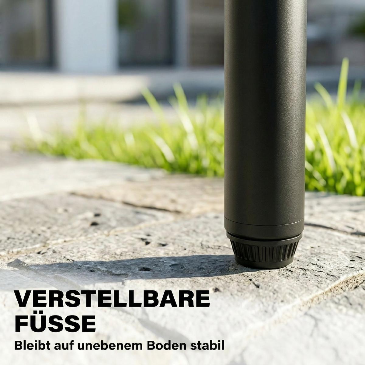 STAPELSTUHL 2er Set Stahl Eukalyptusholz Natur - Eukalyptusholzfarben/Schwarz, Metall (47/81/61cm) - Outsunny