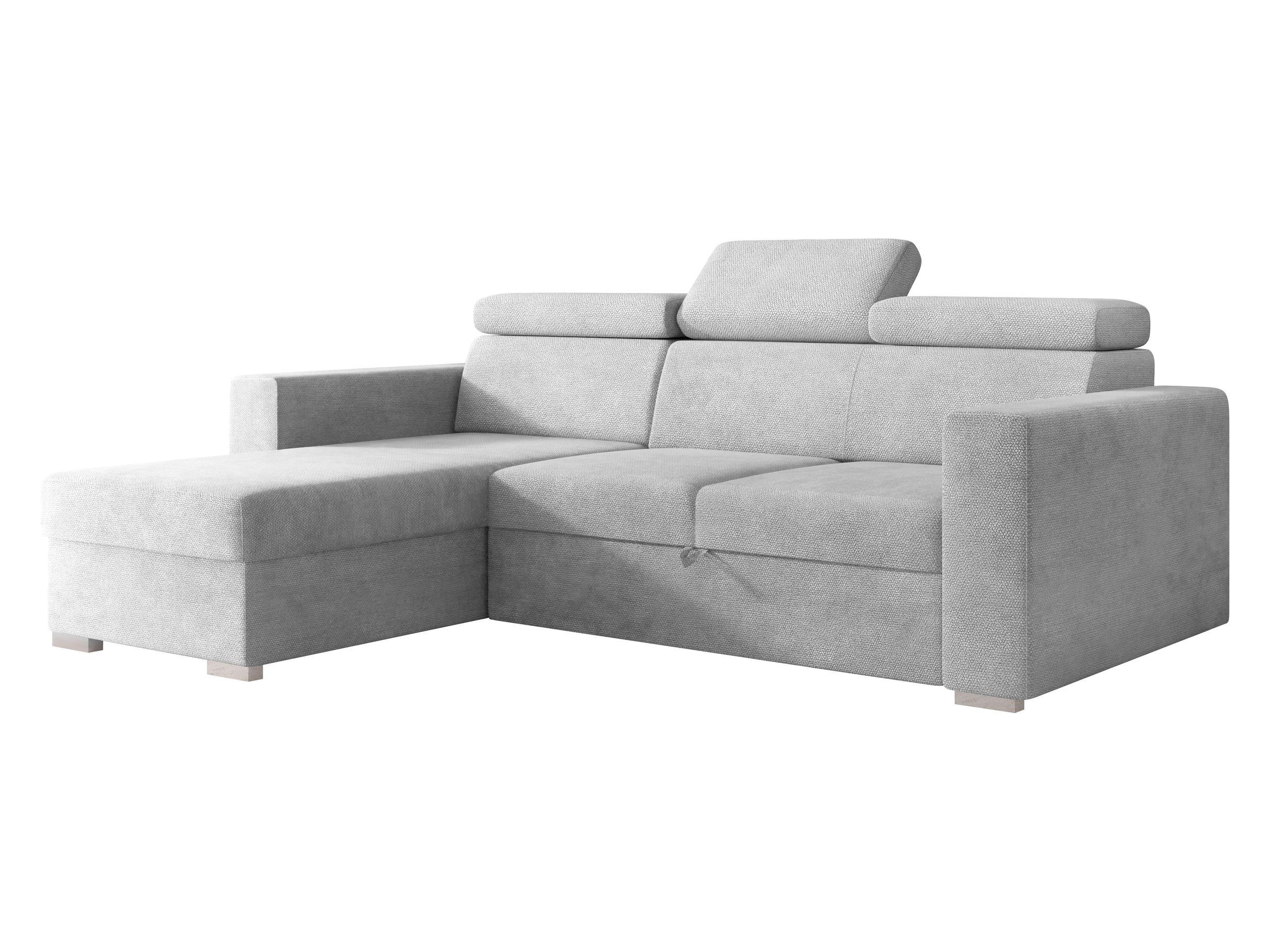 ECKSCHLAFSOFA Pedro 2rLC - Silberfarben/Hellgrau, Holz/Kunststoff (235/170cm) - MIRJAN24