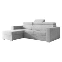ECKSCHLAFSOFA Pedro 2rLC - Silberfarben/Hellgrau, Holz/Kunststoff (235/170cm) - MIRJAN24