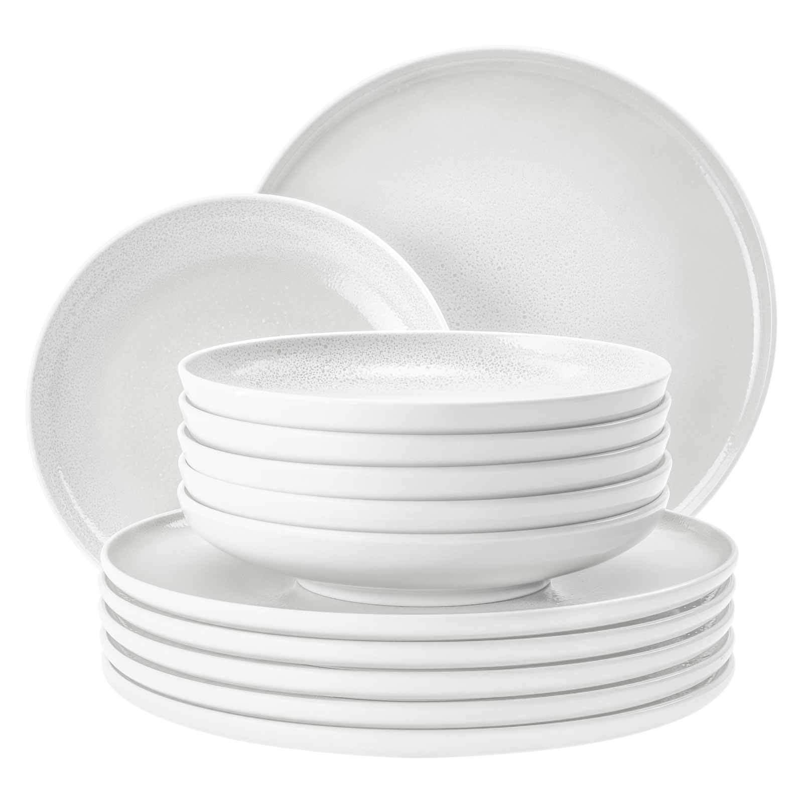 TAFELSERVICE Sento Home Aura white 12-tlg. - Weiß, Keramik (32.3/23.5/32.3cm) - Seltmann Weiden