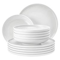 TAFELSERVICE Sento Home Aura white 12-tlg. - Weiß, Keramik (32.3/23.5/32.3cm) - Seltmann Weiden