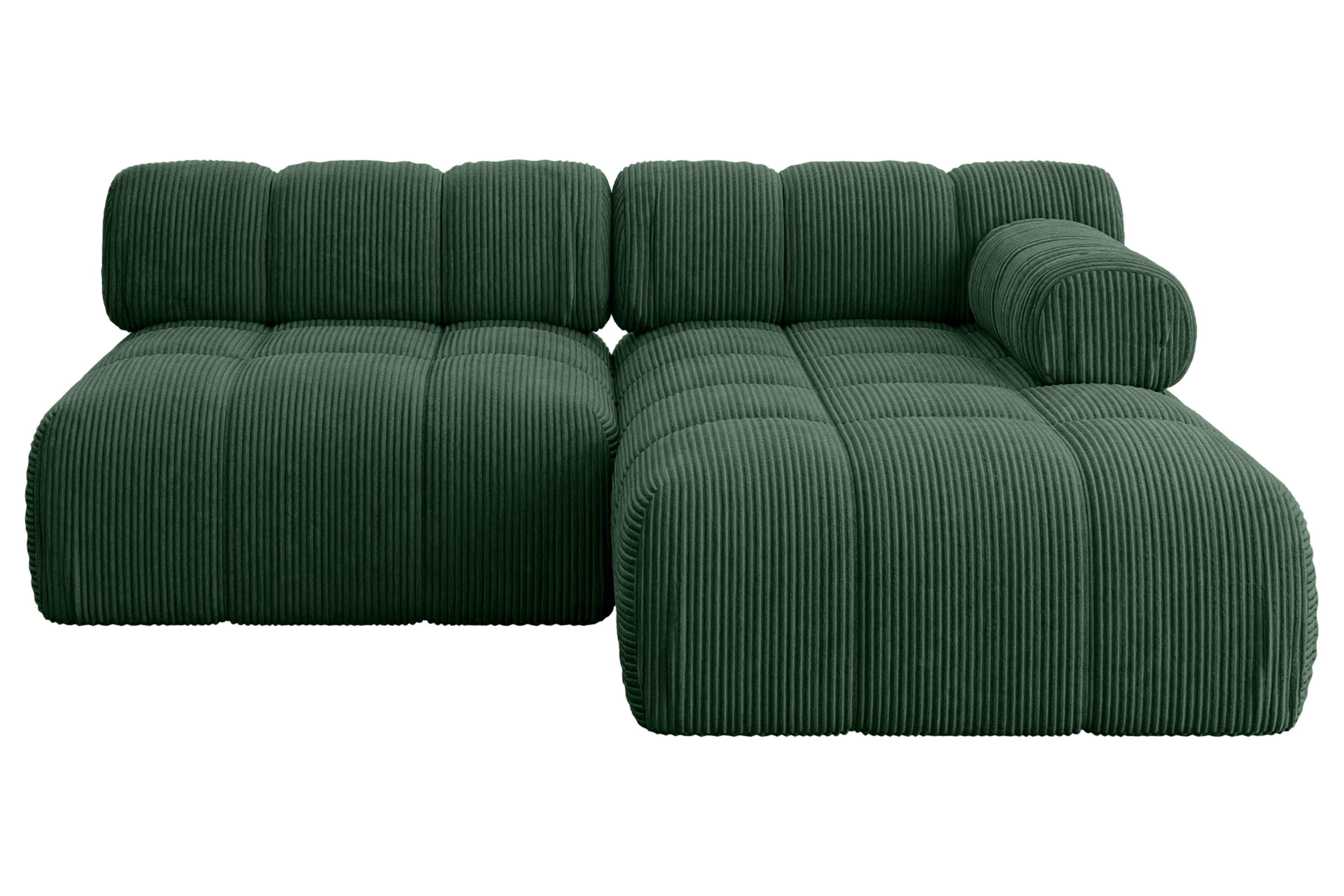 ECKSOFA modulares Sofa Razon-L1 - 190x160x70 cm Grün Cord - Grün, Holzwerkstoff/Textil (190/160cm) - ALTDECOR