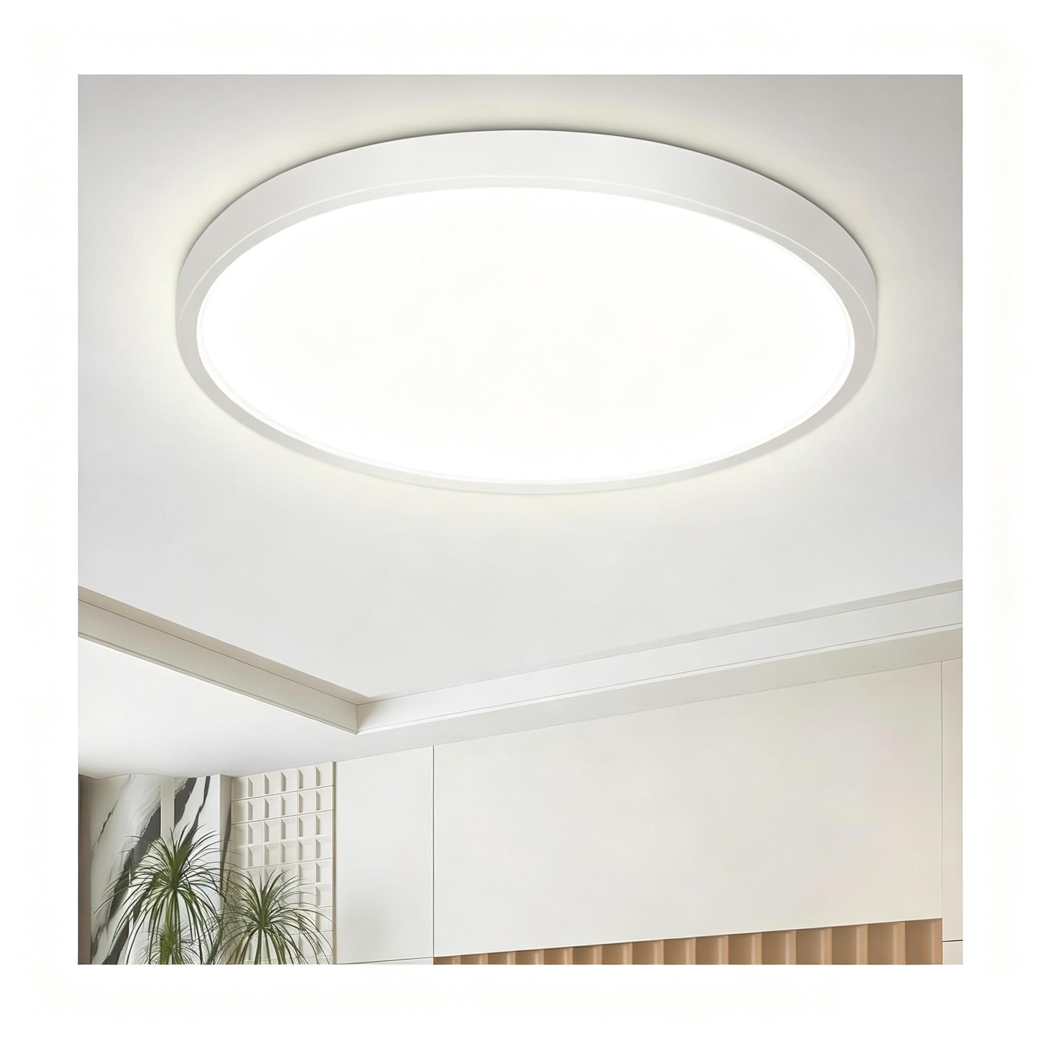 LED-DECKENLEUCHTE Dorian 18/18/2.4 cm - Weiß, Kunststoff (18/18/2.4cm) - ZMH