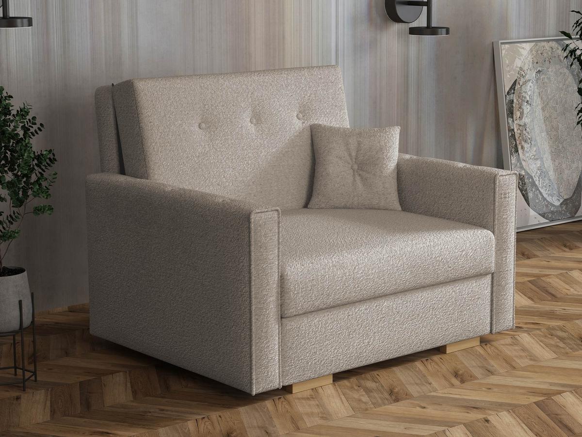SCHLAFSOFA Viva Sonic I - Hellbraun/Schwarz, Holz/Textil (103/85/100cm) - MIRJAN24
