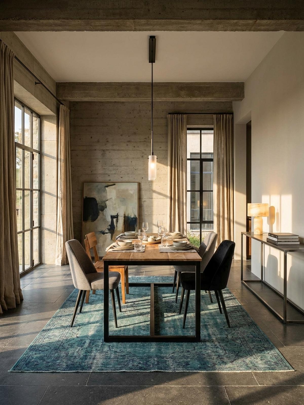 ESSTISCH Massivholz Metall Rechteckig Loft-Stil, Akazie 180x90x76 cm - Schwarz/Akaziefarben, Holz/Metall (90/180/76cm) - KADIMA DESIGN