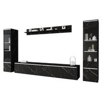 WOHNWAND Vera II mit weißer LED Beleuchtung - Braun, Holzwerkstoff (30/130/33cm) - MIRJAN24