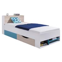 JUGENDBETT Planet 14 L / P - Blau/Eichefarben, Holzwerkstoff (90/200cm) - MIRJAN24