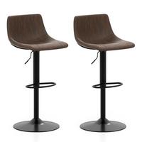 BARHOCKER Braun(2er-Set) - Braun, Metall (47.5/83/43cm) - COSTWAY