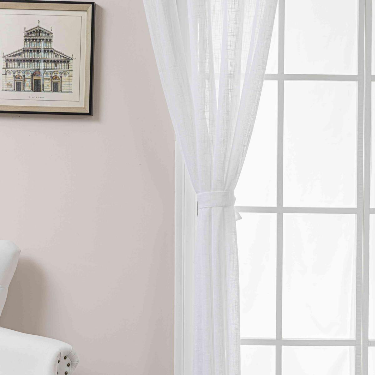 VORHANG 2ER SET SEOUL HxB 245x140 cm Weiß - Weiß, Textil (60/245cm) - Gardinenbox