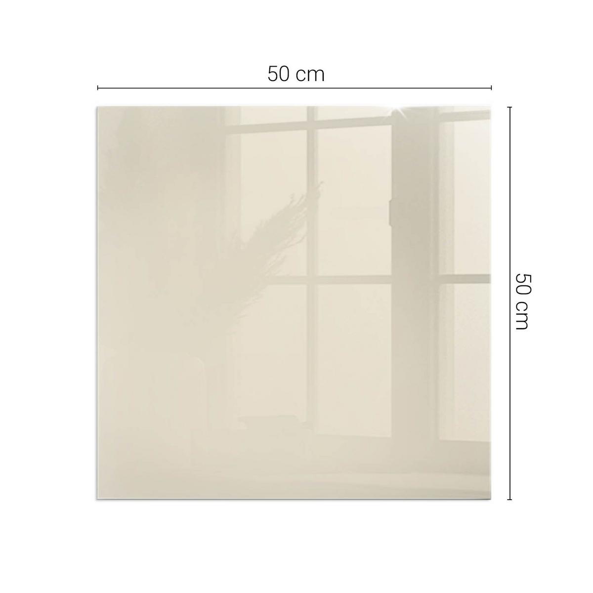 GLASPLATTE für Kamin 50x50 cm - Gelb, Glas (50/50/0.4cm) - TULUP