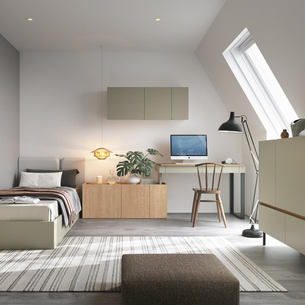 HIGHBOARD Lico mit 2 Schubalden und 4 Türen, Eukalyptus - Eukalyptusholzfarben, Holzwerkstoff (80/165/40cm) - Beautysofa