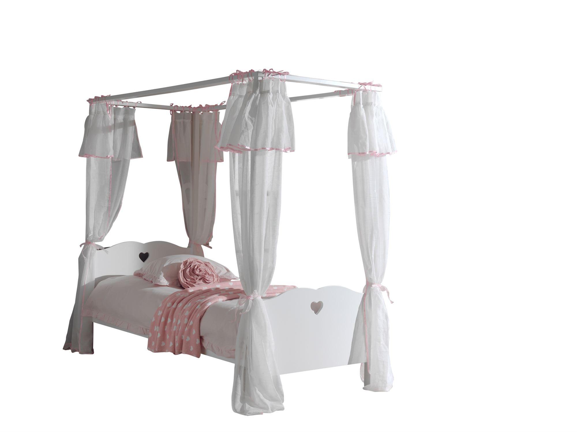 HIMMELBETT Kamila 211x187x96 aus MDF in Weiß - Pink/Weiß, Holzwerkstoff (90/200cm) - 58aufmkessel