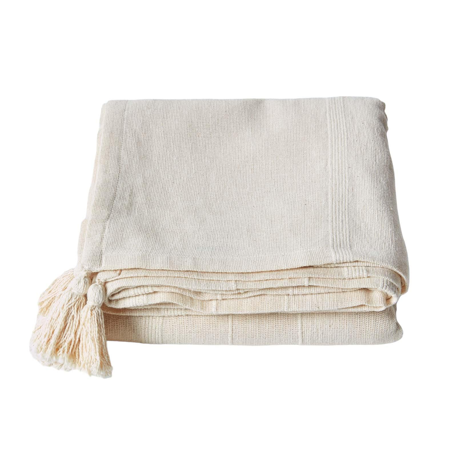 WOHNDECKE Rajput 150/200 cm, 100% Baumwolle - Naturfarben, Textil (150/200cm) - Homescapes