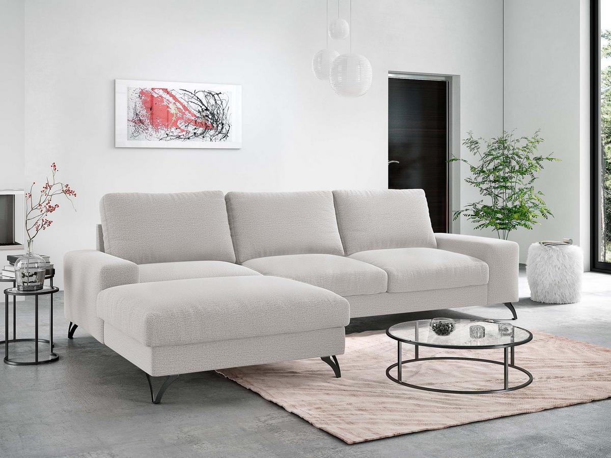 ECKSOFA Flavio, Seite: Links - L1F+L2F+R4 - Kaschmir/Schwarz, Holz/Textil (300/179cm) - MIRJAN24