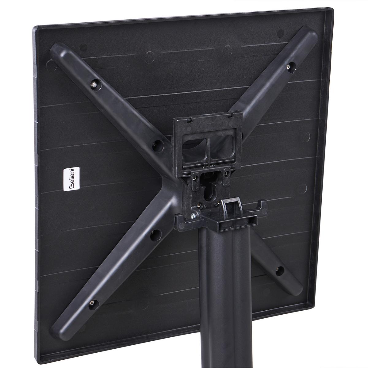 GARTEN-BARTISCH 60/60 cm Schwarz Lemnos - Schwarz, Kunststoff (60/60/111cm) - Beliani