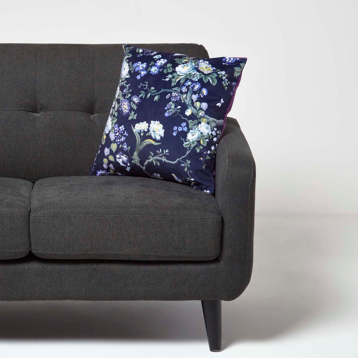 KISSENHÜLLE Samt 46/46 cm – Nächtlicher Garten - Multicolor, Textil (46/46cm) - Homescapes