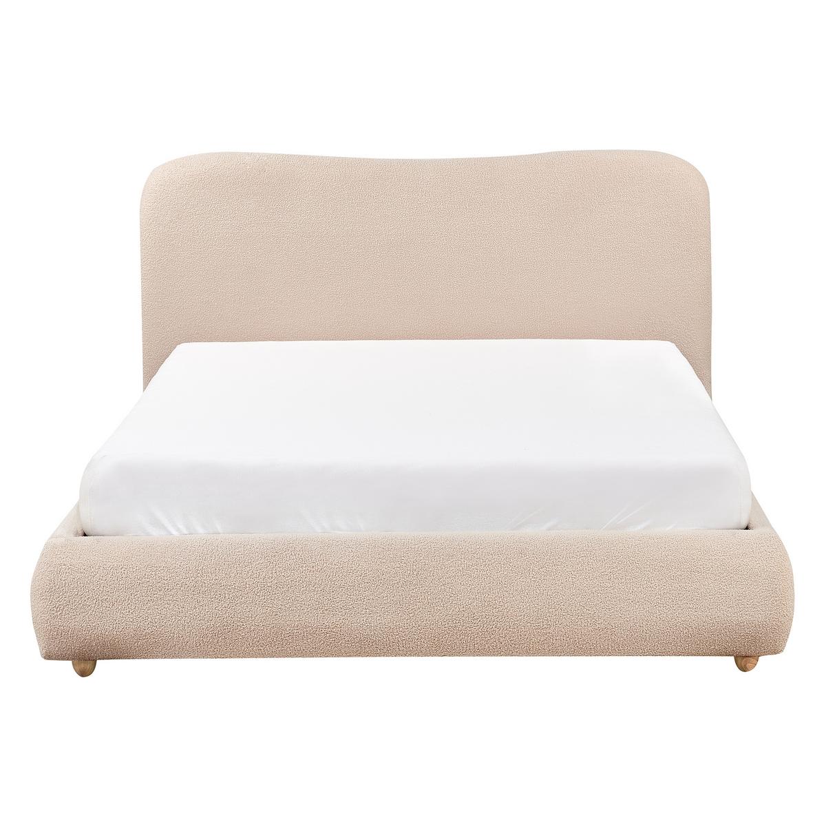 BETT mit Stauraum 140/200 cm Hellbraun Blagnac - Hellbraun/Beige, Textil (140/200cm) - Beliani