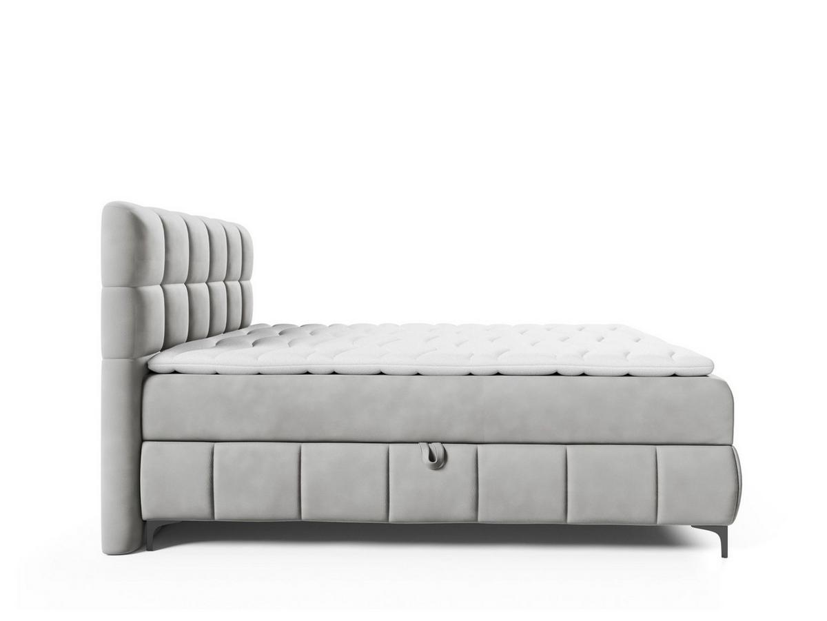 BOXBETT Sophie In Salvador - Silberfarben, Holzwerkstoff/Textil (160/200cm) - Fun Möbel