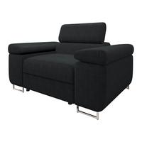 SESSEL Torezio Cord - Schwarz, Holz/Textil (134/90/102cm) - MIRJAN24