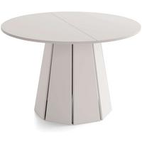 ESSTISCH Lunda rund ausziehbar verlängerbar, Kaschmir Grau-Beige 100-140/100/76 cm - Kaschmir/Beige, Holzwerkstoff (100/140/76cm) - WFL GROUP