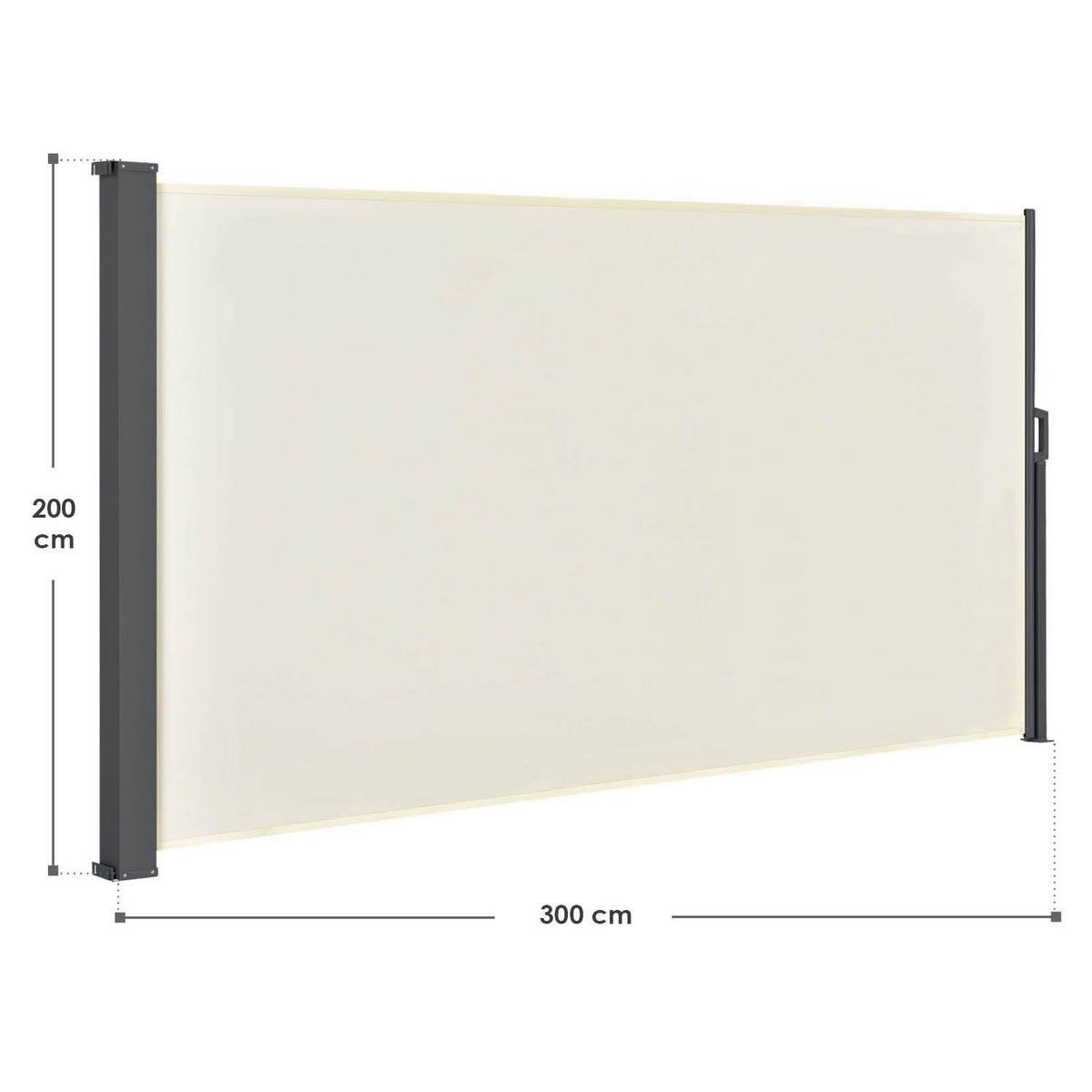 SEITENMARKISE Dubai beige 300x190 cm - Beige, Kunststoff (300/190/300cm) - Juskys