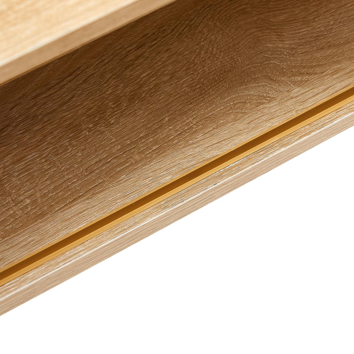 COUCHTISCH rattanoptik holz natur schiebetür - Naturfarben, Holzwerkstoff (55/105/40cm) - Urban Meuble