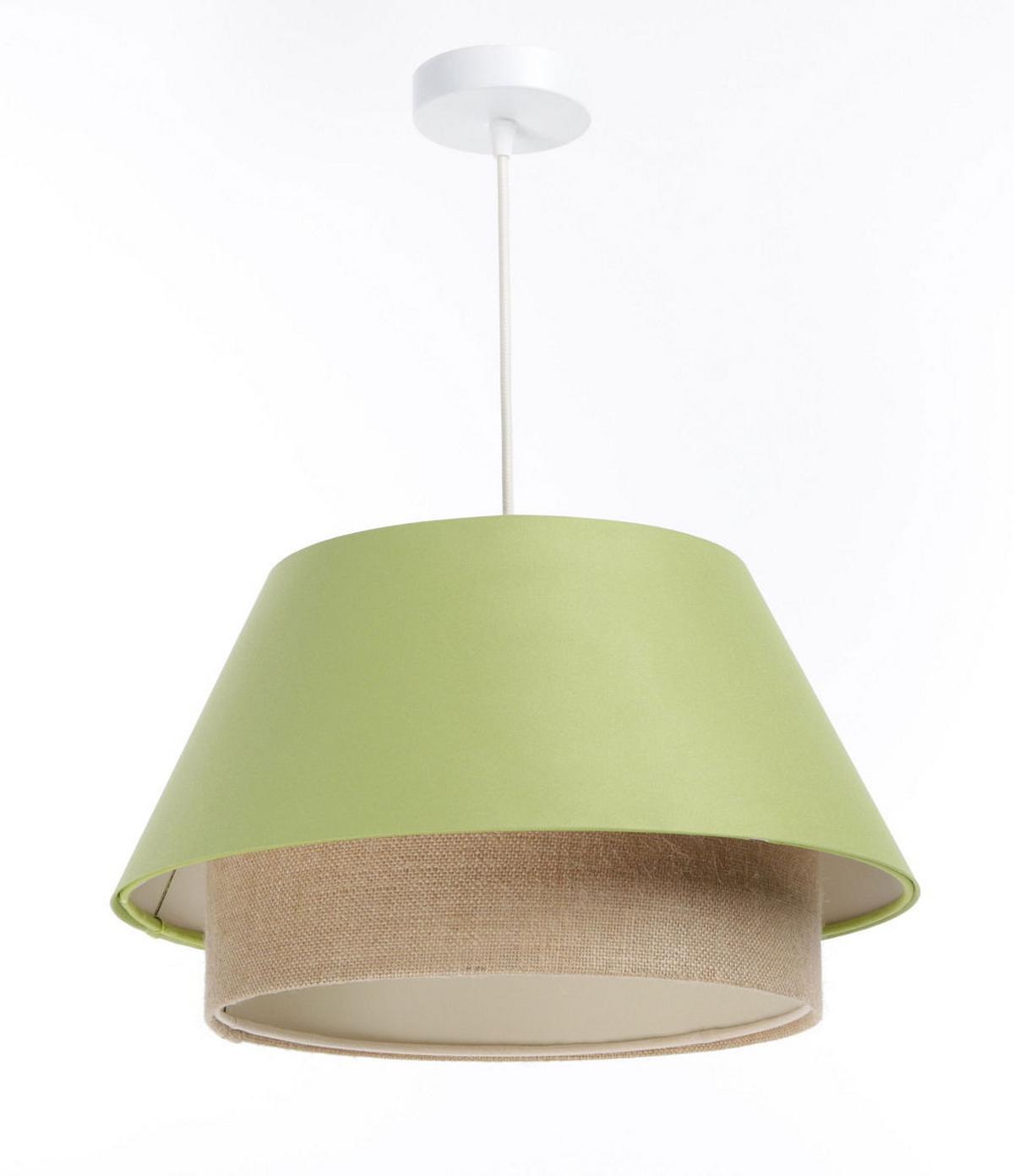 HÄNGELEUCHTE Grün 40/24 cm - Beige/Grün, Kunststoff (40/1.3/24cm) - ONZENO