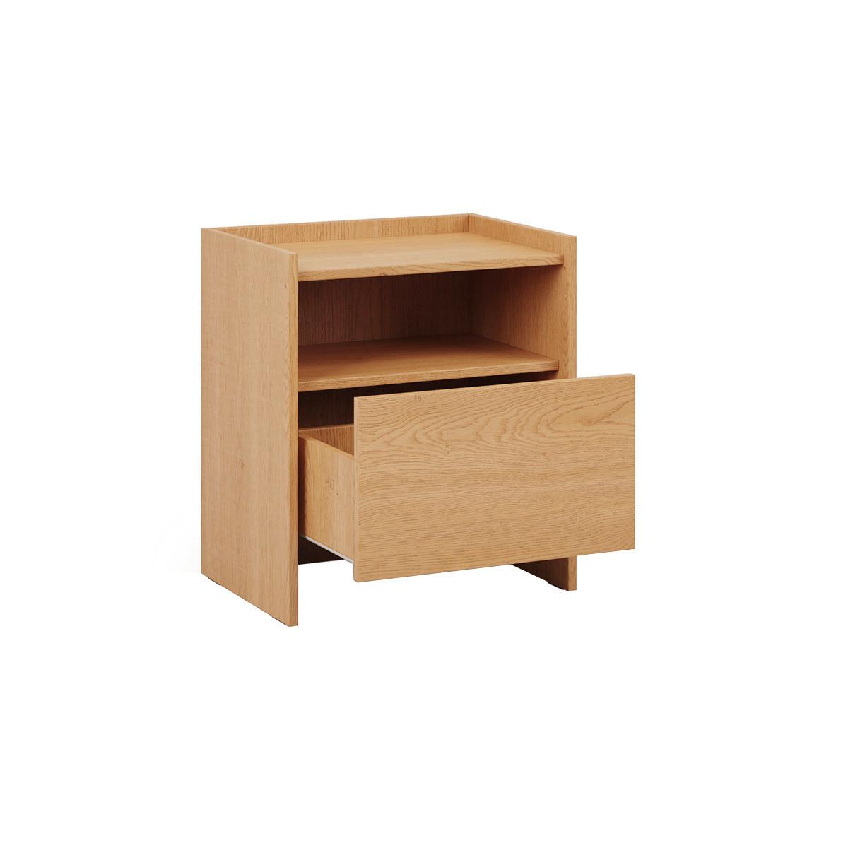 NACHTTISCH Japandi Holz - Braun, Holzwerkstoff (53.2/60.5/38cm) - Petits-meubles