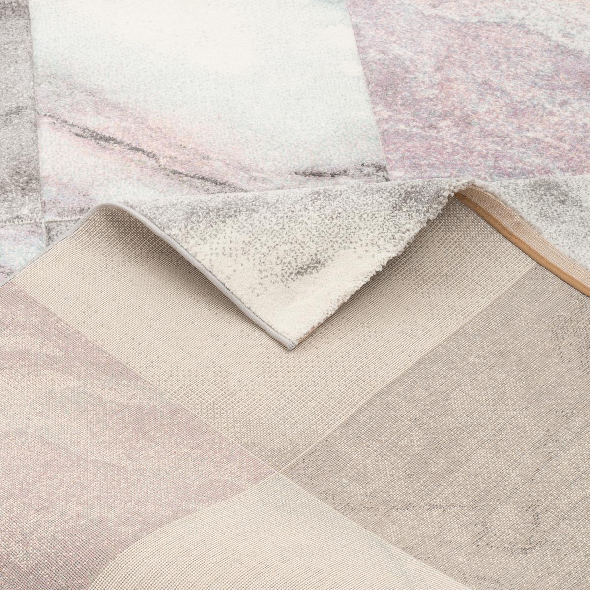 DESIGNER TEPPICH MAUI PASTELL MARMOR OPTIK - Rosa/Grau, Textil (200/290cm) - Pergamon