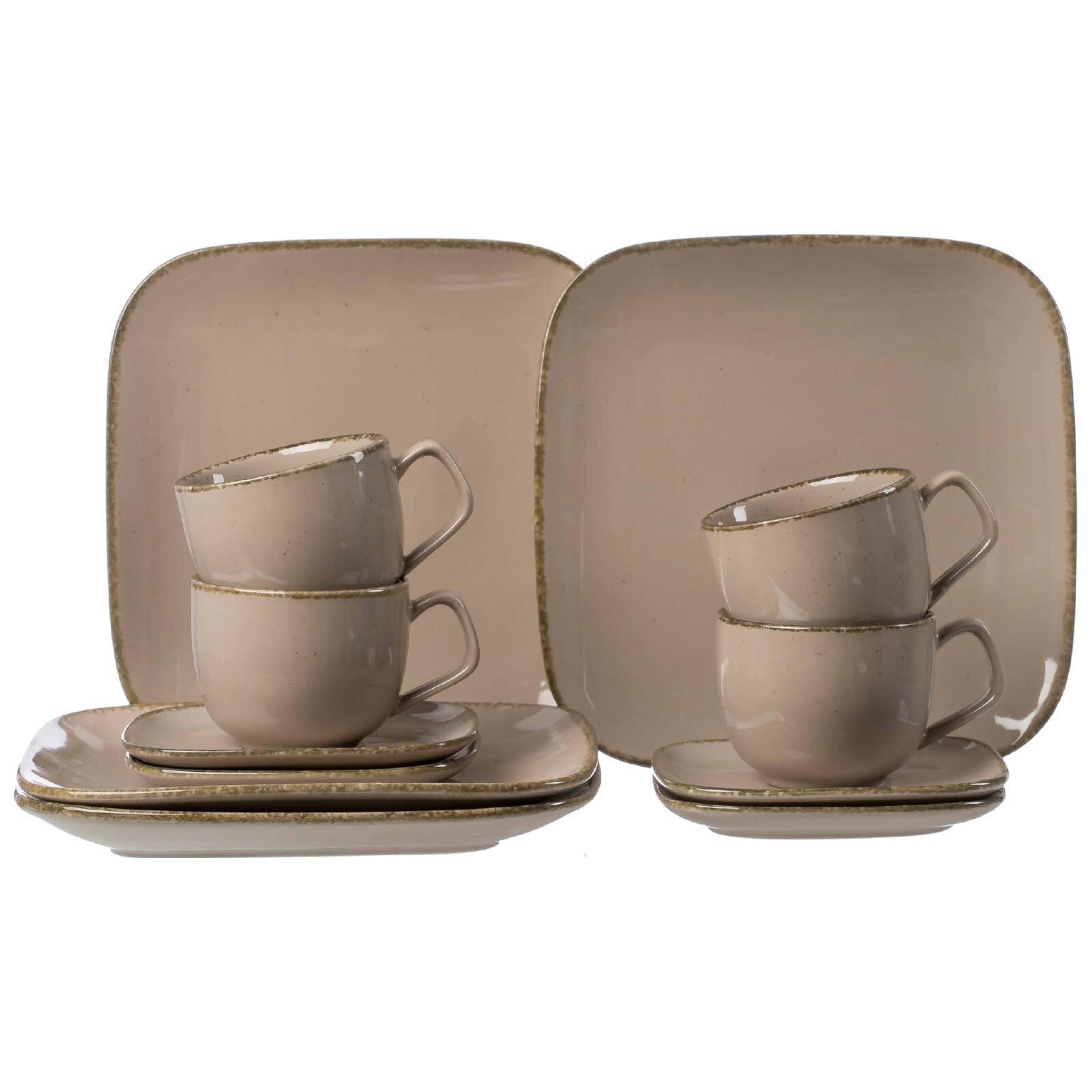 KAFFEESERVICE Casa Grau 12-tlg. - Grau, Keramik (30/27/33cm) - Ritzenhoff Breker