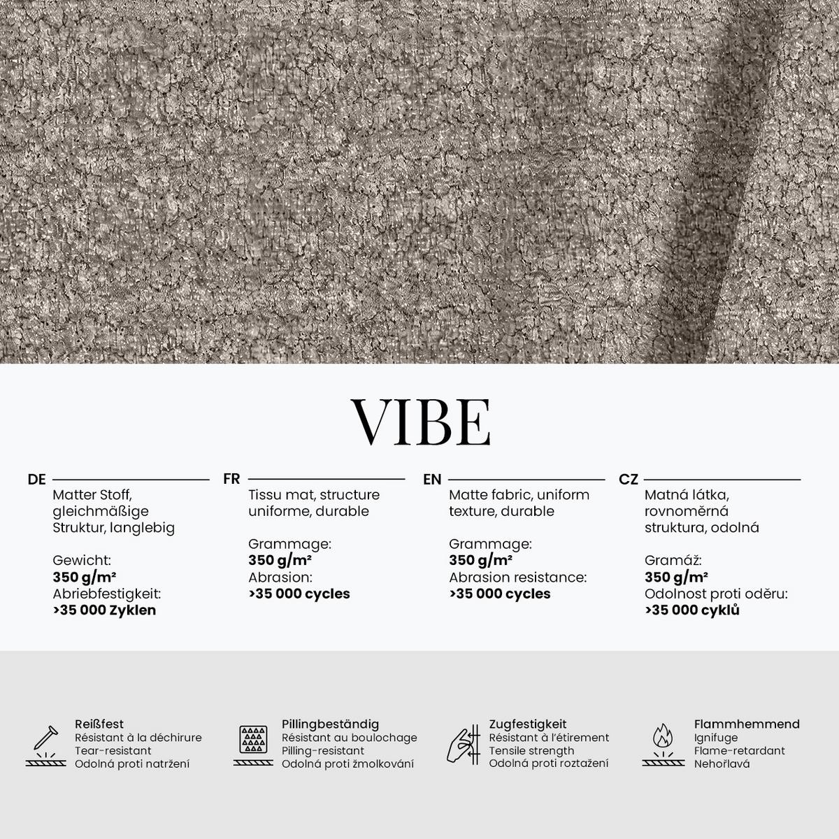 ECKSOFA ALVENO L - Hellgrau Schenille glatt - Links Seite - Hellgrau/Schwarz, Textil/Metall (218/344cm) - MKS
