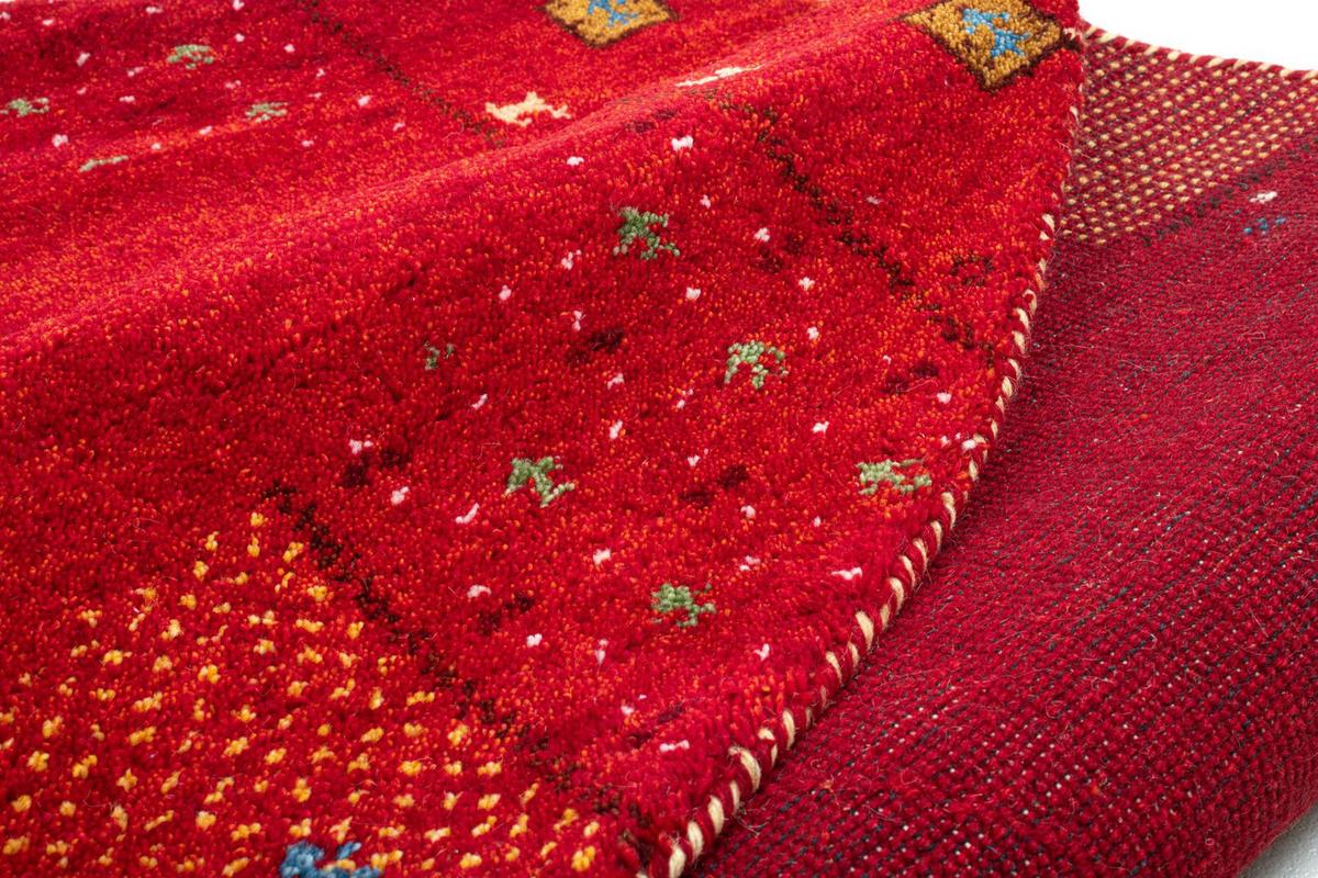 HANDKNÜPFTEPPICH Denver 190x190 cm - Rot, Textil (190/190cm) - THEKO