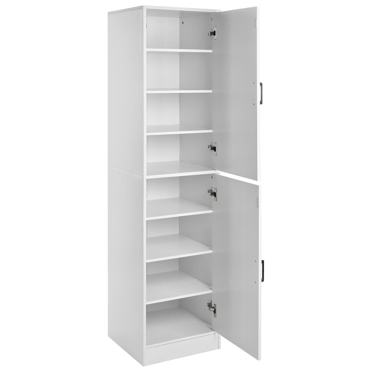 SCHUHSCHRANK Weiß Canberra - Weiß, Holzwerkstoff (43/170/40cm) - Beliani