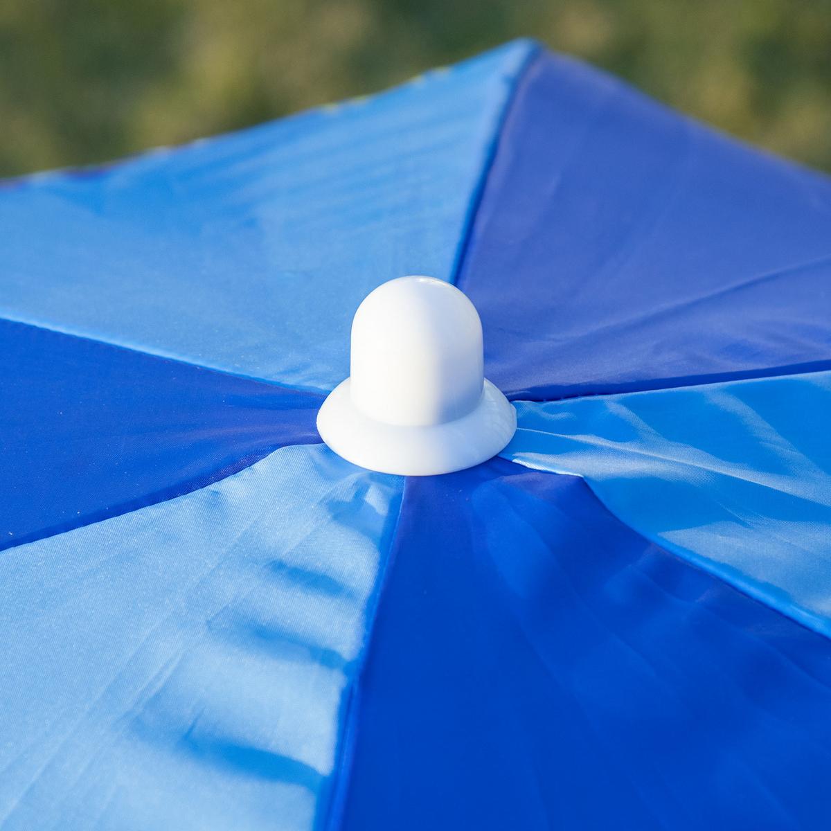 4 tlg. Kindersitzgruppe Garten 2 Klappstühle Sonnenschirm 3-6 Jahre Blau - Blau, Metall - Outsunny
