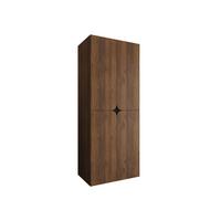 DREHTÜRENSCHRANK Espresso 80 cm - Nussbaumfarben/Schwarz, Holzwerkstoff/Kunststoff (80/203/50cm) - MIRJAN24